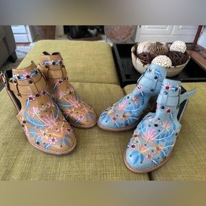 Two pairs of amazing shoes.